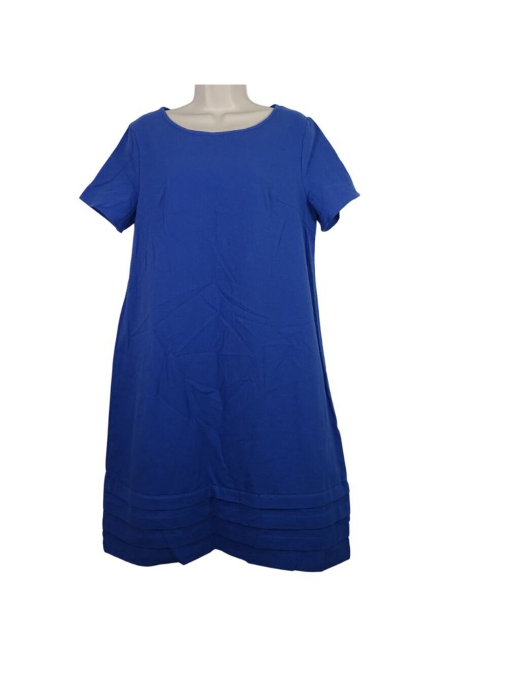 Emery Rose Blue Shift Dress Women Size M Cotton Short Sleeve Casual Office NEW - Picture 2 of 7